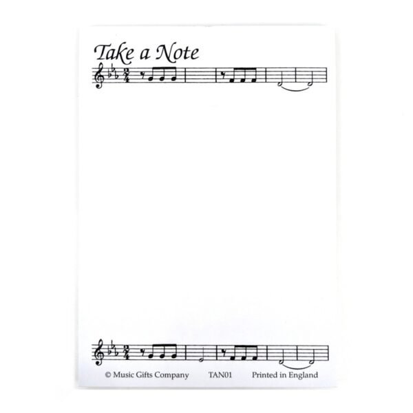 Bloc de notas pentagrama Take a Note