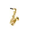 Broche 3D saxo dorado