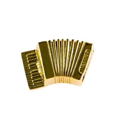 Broche acordeón dorado