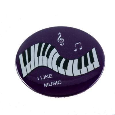 Chapa morada ""I like music""