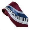 Corbata teclado piano Burgundy Burdeos