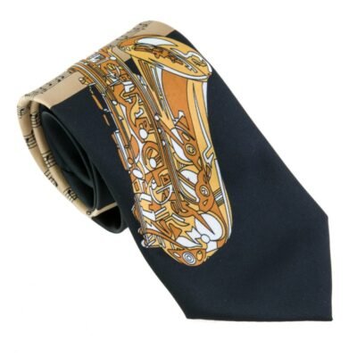 Corbata marrón saxo