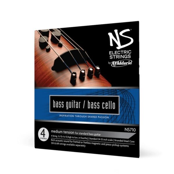 Cuerda c/bajo/cello D'addario eléctrico NS710 Juego 4/4  Medium 4/4