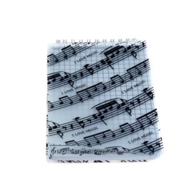 Libreta con espirales partitura