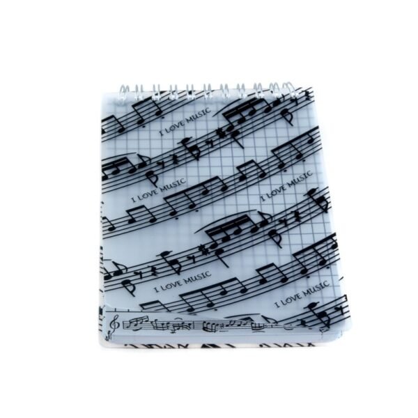 Libreta con espirales partitura