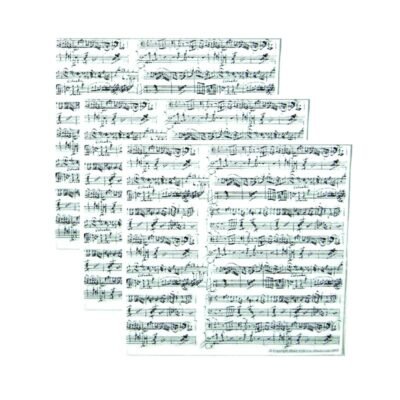 Papel blanco con partitura x 3 unidades