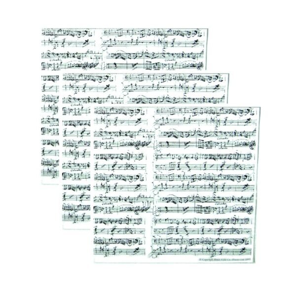 Papel blanco con partitura x 3 unidades