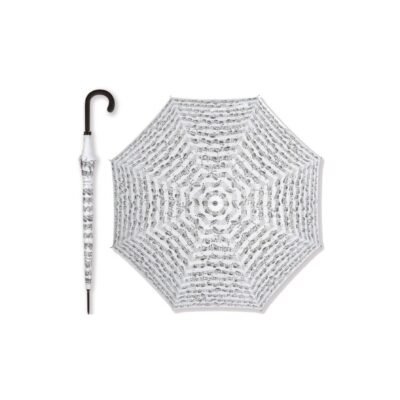 Paraguas blanco pentagrama