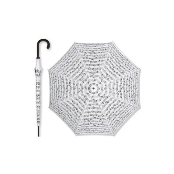 Paraguas blanco pentagrama