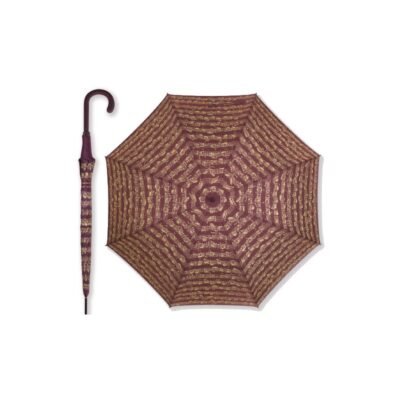 Paraguas burdeos pentagrama