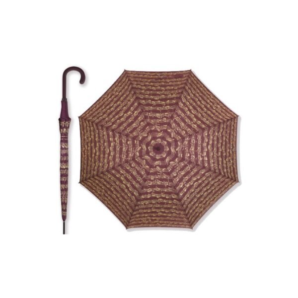 Paraguas burdeos pentagrama
