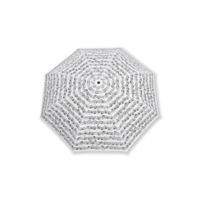 Paraguas plegable blanco pentagrama