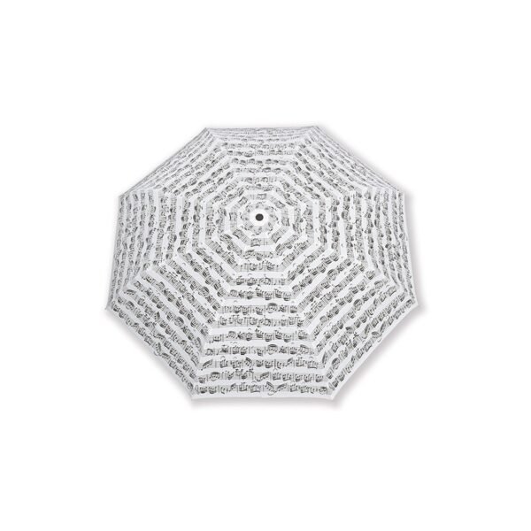 Paraguas plegable blanco pentagrama