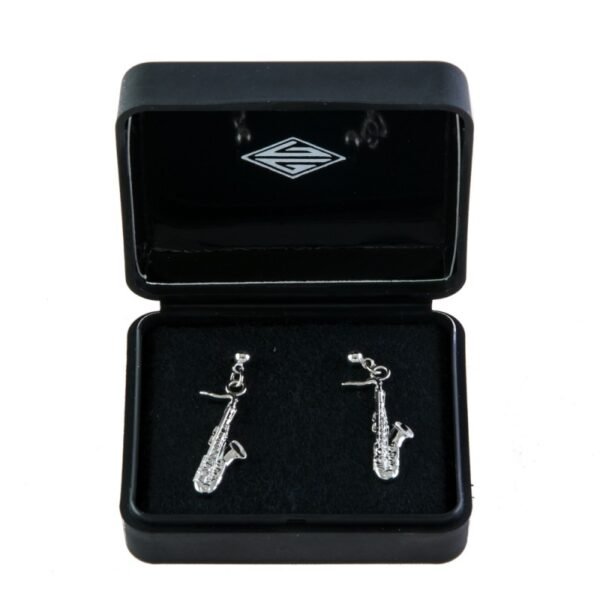 Pendientes saxo plateado