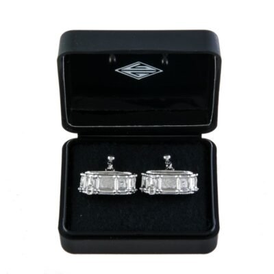 Pendientes tambor plateado