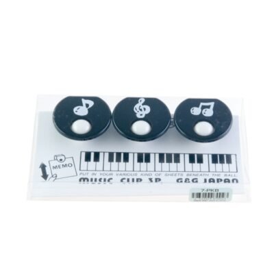Set 3 pinzas negras musicales