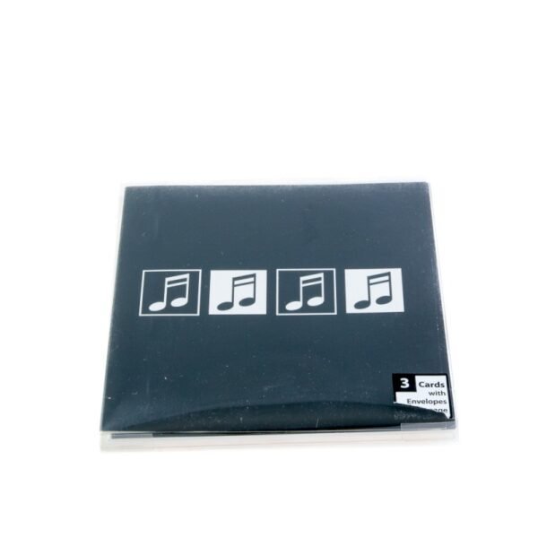 Tarjeta negra doble corchea