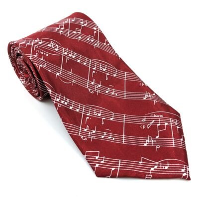 Corbata partitura Burgundy Burdeos