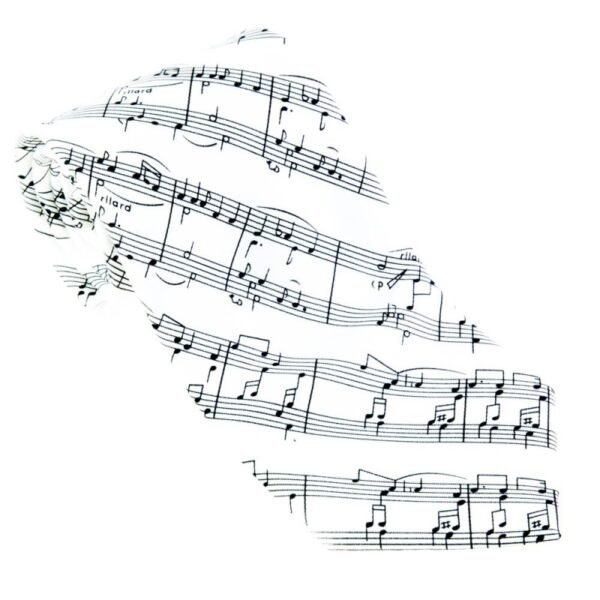 Corbata partitura White Blanco