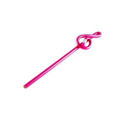 Lápiz clave de sol con goma Fuchsia Fucsia