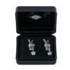 Pendientes trompeta plateado 3D