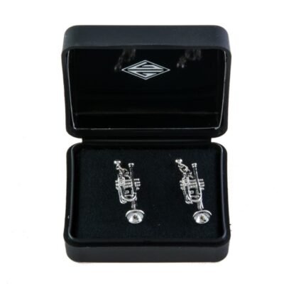 Pendientes trompeta plateado 3D