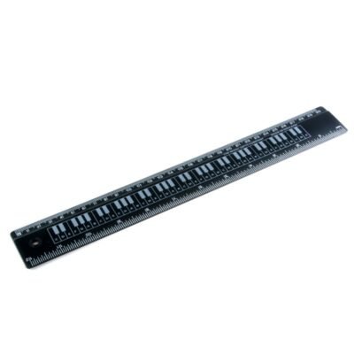 Regla teclado 30 cm Black Negro