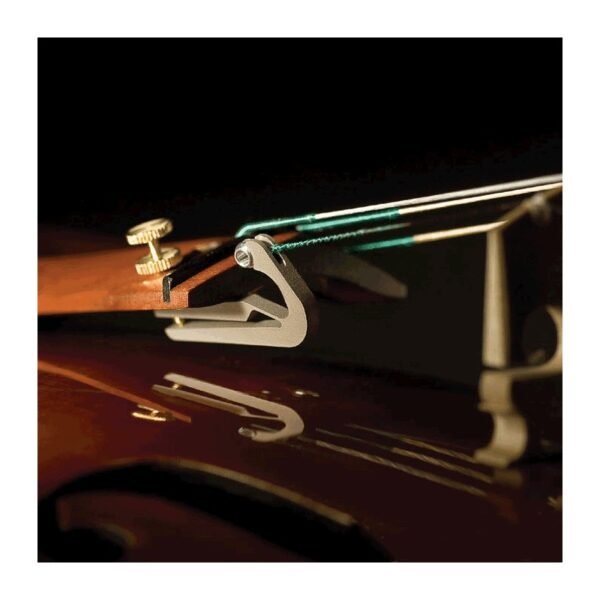 Afinador para violín y viola de titanio negro/dorado