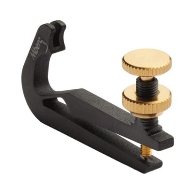 Afinador para violín y viola de titanio negro/dorado