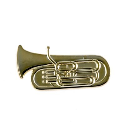 Broche tuba dorado