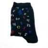 Calcetines negros notas de colores 43-45