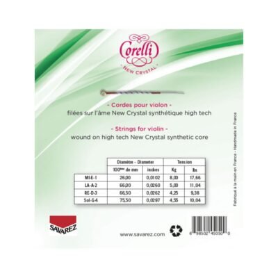 Cuerda violín Corelli Crystal 703ML 3ª Re 4/4 Light 4/4
