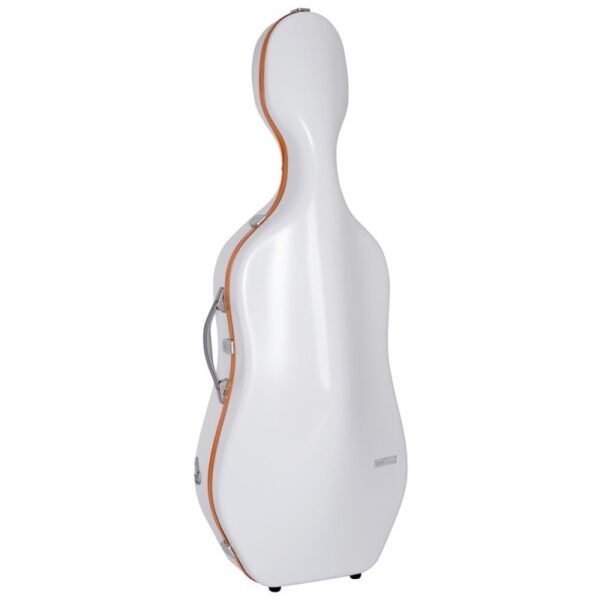 Estuche de cello Bam Ice Suprême Hightech SUP1005XLW 4/4 White/orange Blanco/Naranja