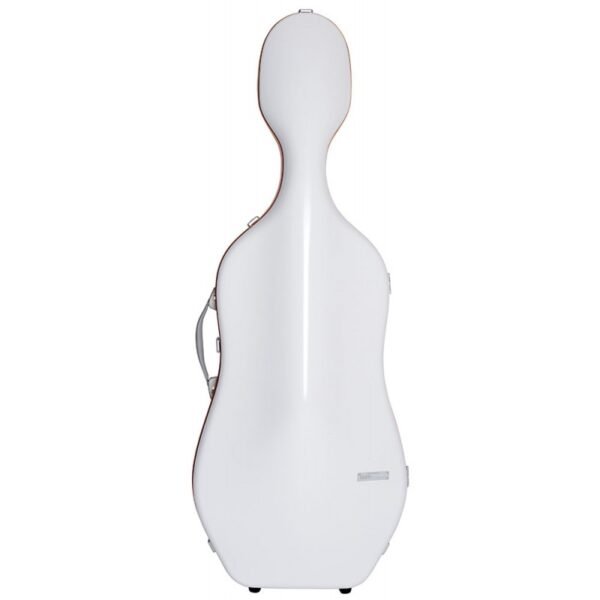 Estuche de cello Bam Ice Suprême Hightech SUP1005XLW 4/4 White/orange Blanco/Naranja