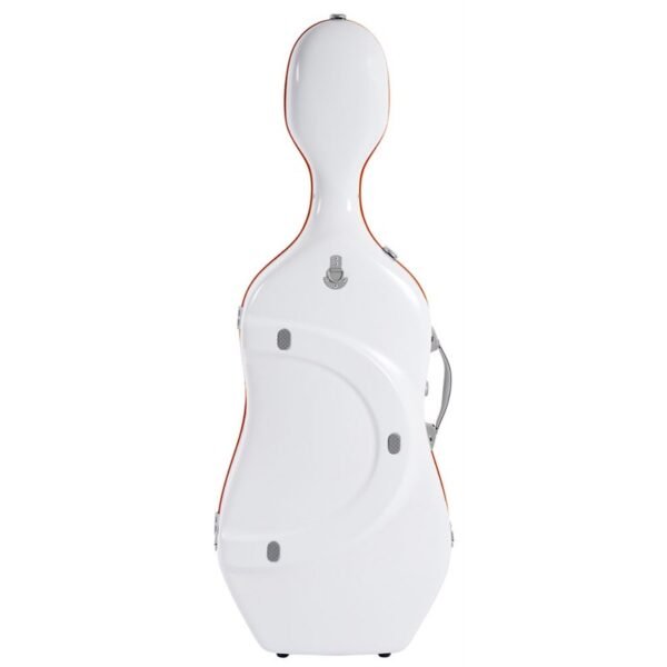 Estuche de cello Bam Ice Suprême Hightech SUP1005XLW 4/4 White/orange Blanco/Naranja