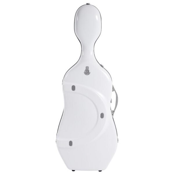 Estuche de cello Bam Ice Suprême Hightech SUP1005XLW 4/4 White/silver Blanco/Plata