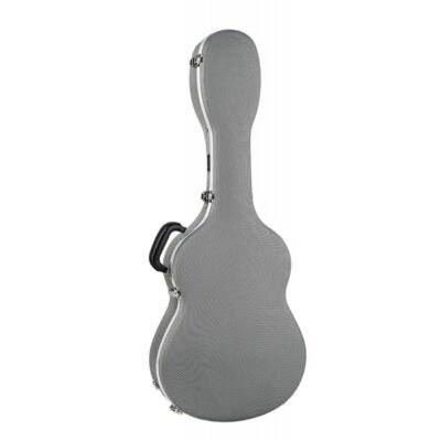 Estuche guitarra clásica ABS Rapsody Armonia Textured 3D silver Plateado 3D rugoso