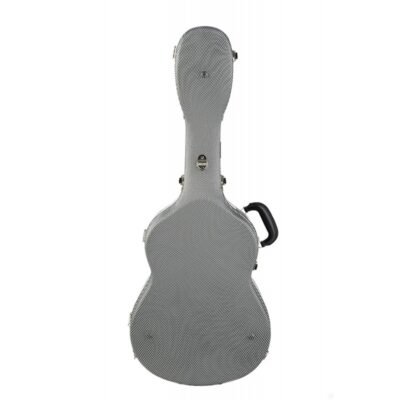 Estuche guitarra clásica ABS Rapsody Armonia Textured 3D silver Plateado 3D rugoso