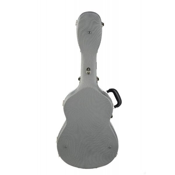 Estuche guitarra clásica ABS Rapsody Armonia Silver Plateado