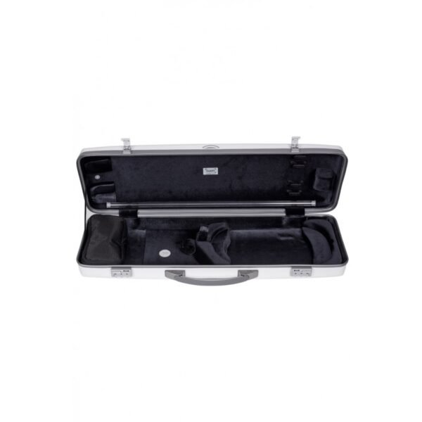 Estuche de violín Bam  Hightech Ice Suprême Hightech rectangular ICE2018XLW 4/4 White/silver Blanco/Plata