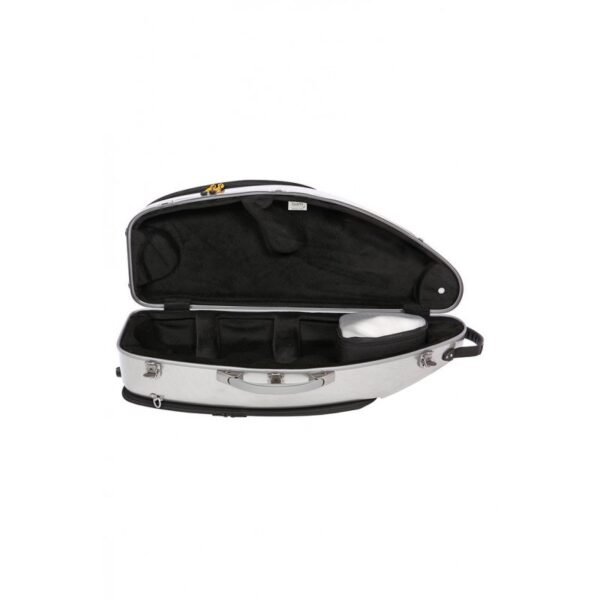 Estuche de saxo tenor Bam La Défense Hightech con bolsa DEF4102XLP Brushed aluminum Aluminio cepillado