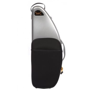 Estuche de saxo tenor Bam La Défense Hightech con bolsa DEF4102XLP Brushed aluminum Aluminio cepillado
