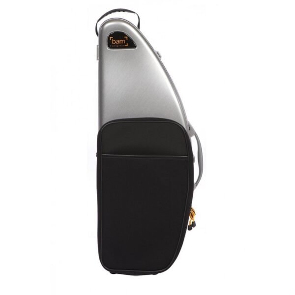 Estuche de saxo tenor Bam La Défense Hightech con bolsa DEF4102XLP Brushed aluminum Aluminio cepillado
