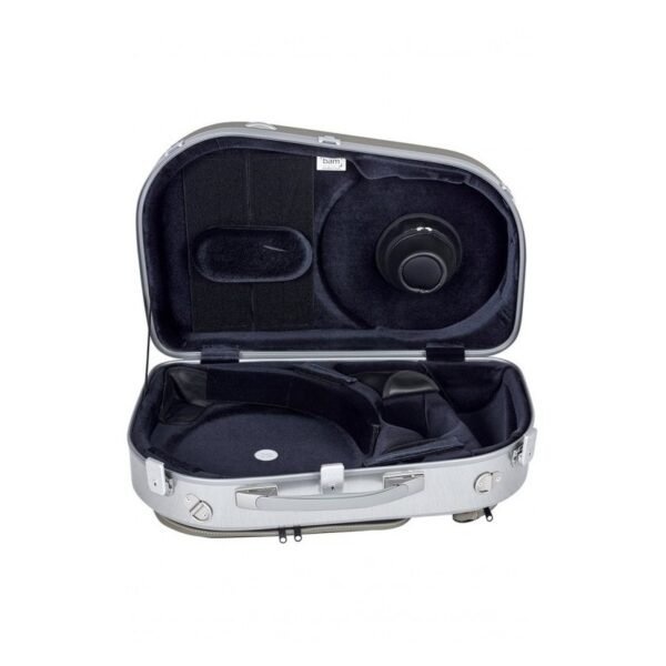 Estuche de trompa Bam La Défense Hightech ajustable DEF6002XL Brushed aluminum Aluminio cepillado