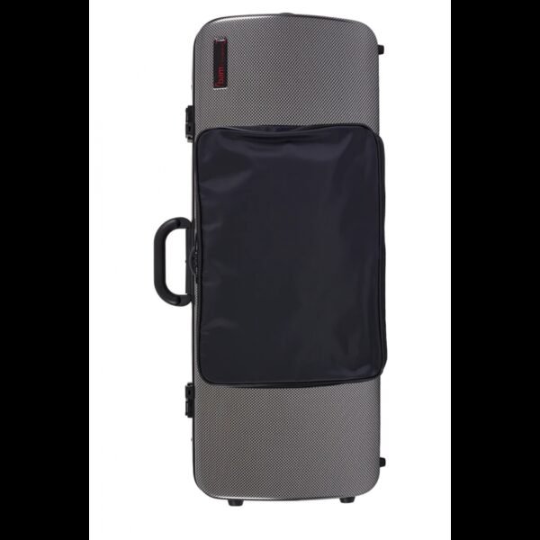 Estuche de viola Bam Hightech rectangular con bolsa 2202XL Silver carbon