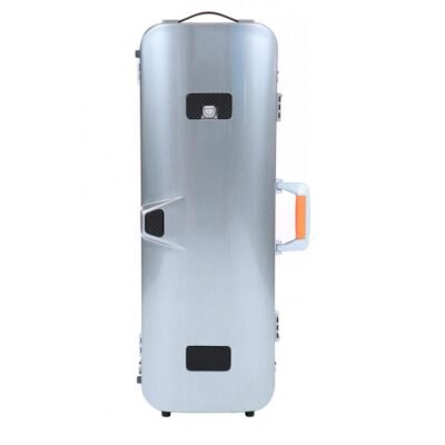 Estuche de viola Bam La Défense Hightech rectangular compacto DEF5201XL Brushed aluminum Aluminio cepillado
