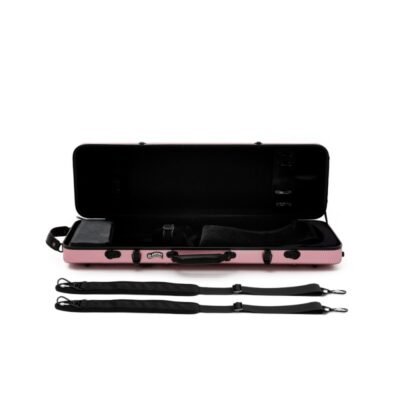 Estuche violín Artist Dynamic policarbonato rectangular con bolsa partituras 4/4 Pink Rosa