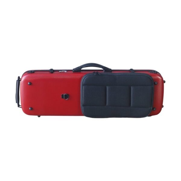 Estuche violín Artist Dynamic policarbonato rectangular con bolsa partituras 4/4 Red Rojo