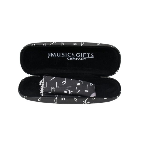 GL02 Estuche para gafas negro clave de sol