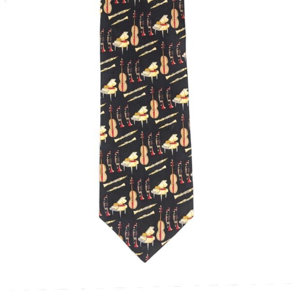 Corbata instrumentos negra Black Negro